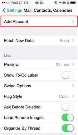 how to add email on iPhone